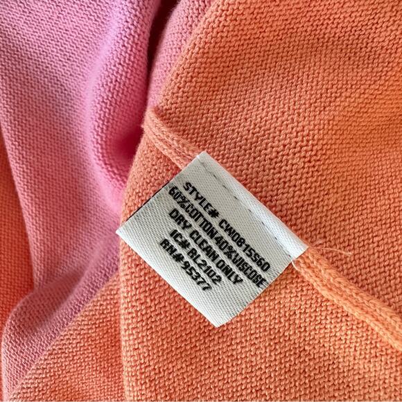 SANCTUARY | Women’s Horizon Sweater Pink Sherbet Ombre Cotton Blend V-Neck Small - Picture 9 of 12